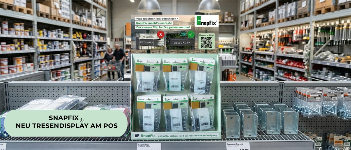 SnapFix®: Clevere Befestigung am Doppelstabmattenzaun
